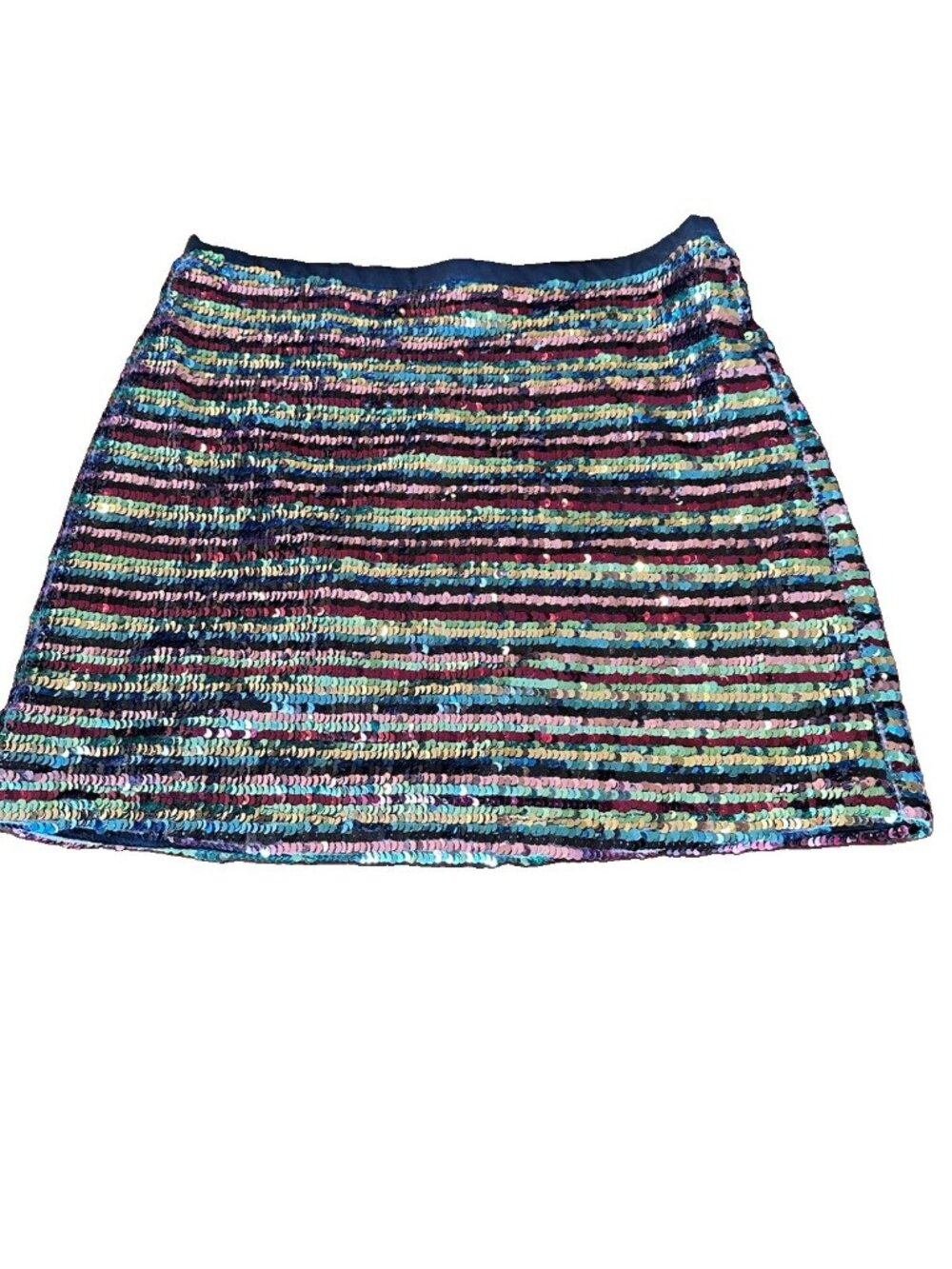 Forever 21 Sequin Mini Skirt Mulit Color Y2K Party Club Small Disco Retro